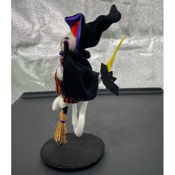 Annalee Halloween 2008 Flying Witch Mouse with Bat and Moon 6” 75th Anniversary - Picture 4 of 10